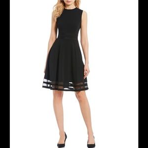 Black sleeveless fit & flare Calvin Klein dress